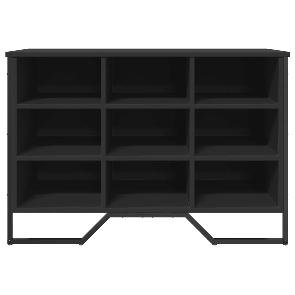 Shoe Cabinet Black 90x38x61.5 cm Engineered Wood