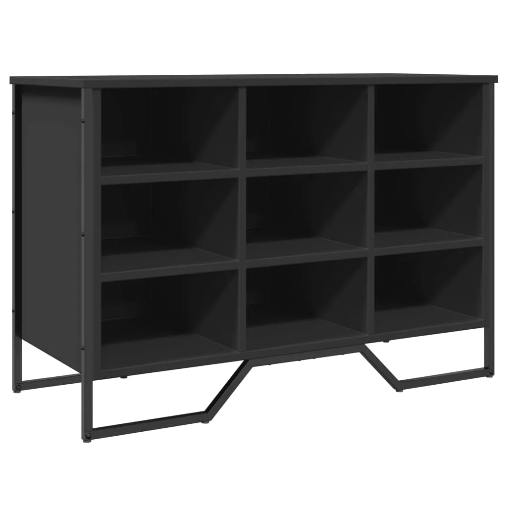 Shoe Cabinet Black 90x38x61.5 cm Engineered Wood