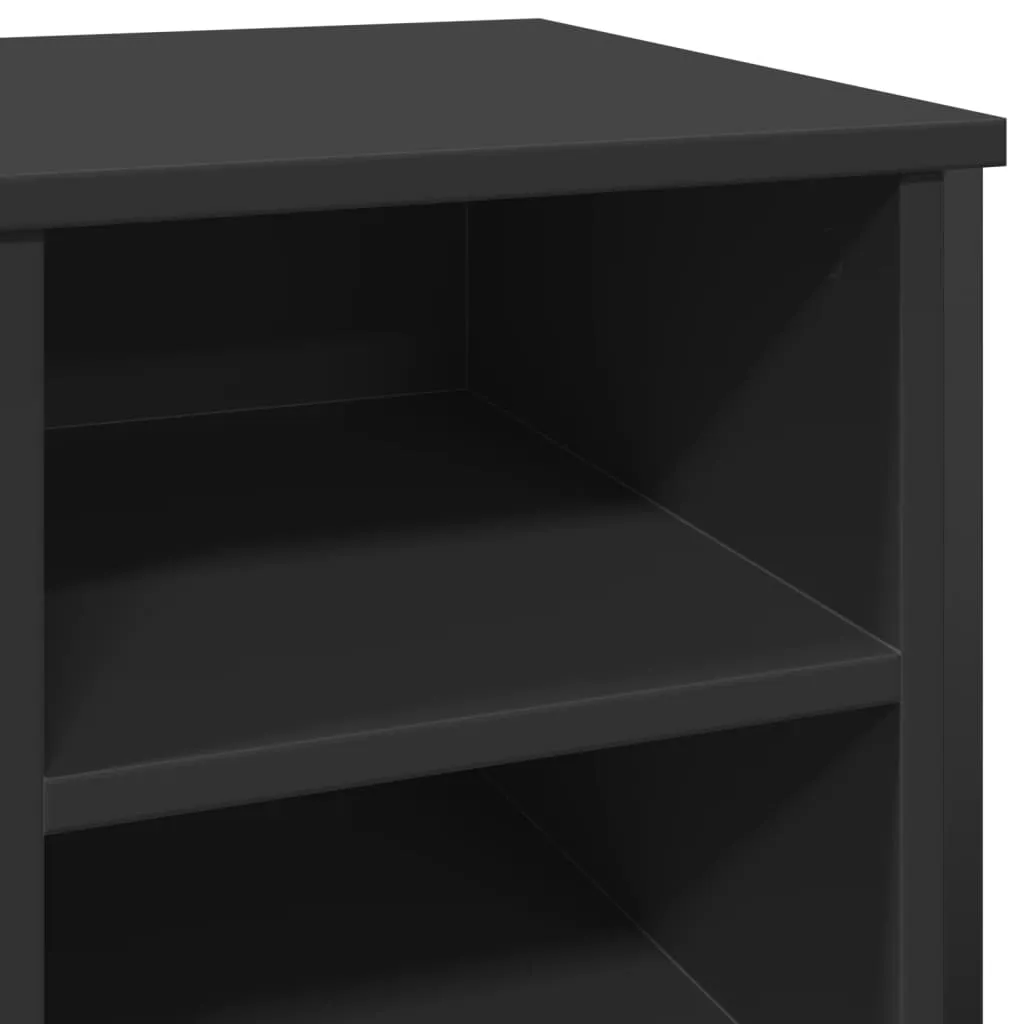 Shoe Cabinet Black 90x38x61.5 cm Engineered Wood