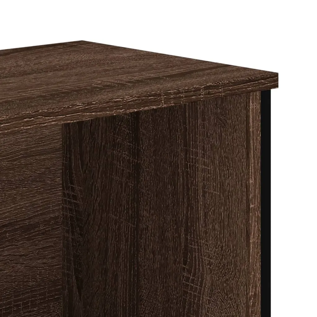 Shoe Cabinet Brown Oak 90x38x45.5 cm Engineered Wood