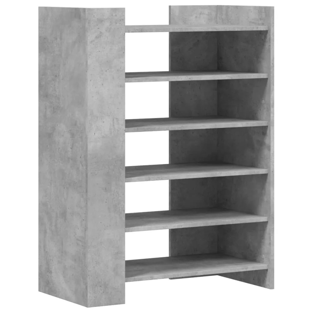 Shoe Cabinet Concrete Grey 74.5x37.5x100 cm Engineered Wood