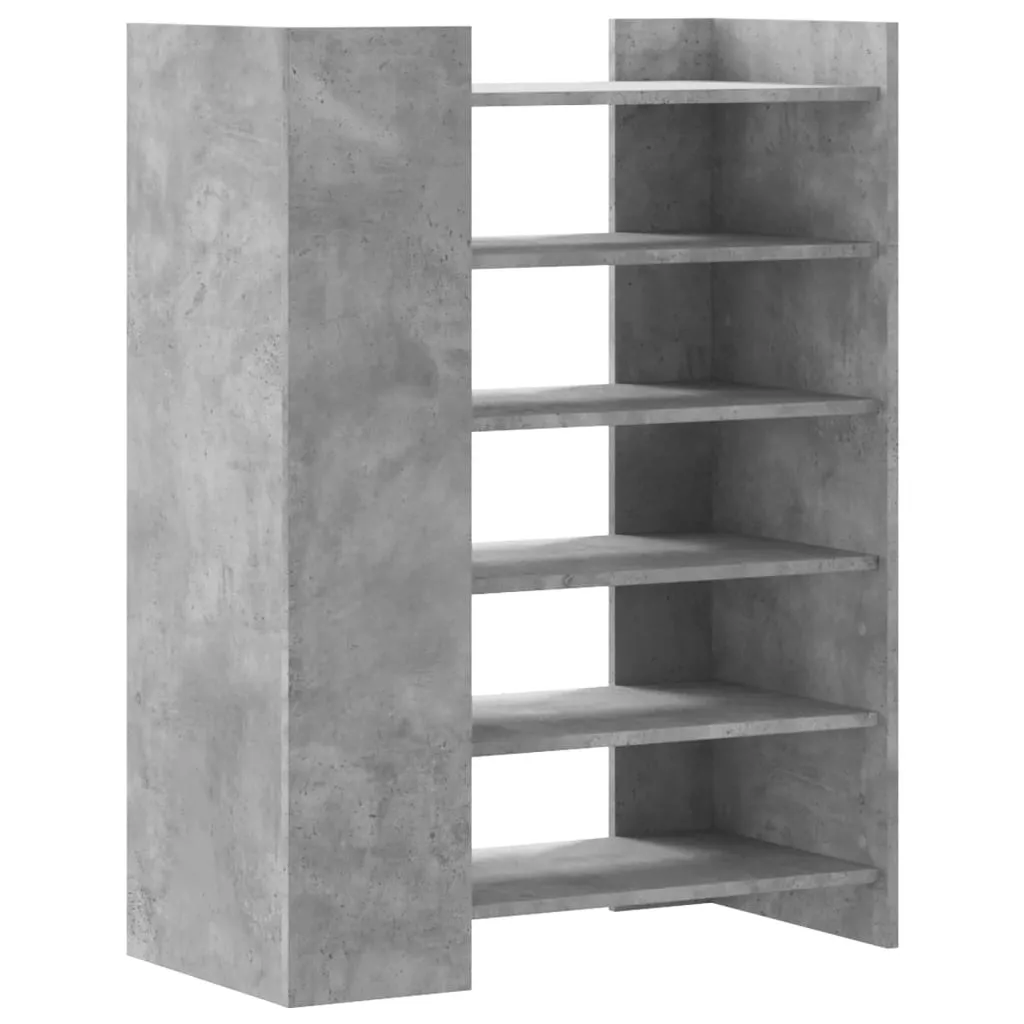 Shoe Cabinet Concrete Grey 74.5x37.5x100 cm Engineered Wood