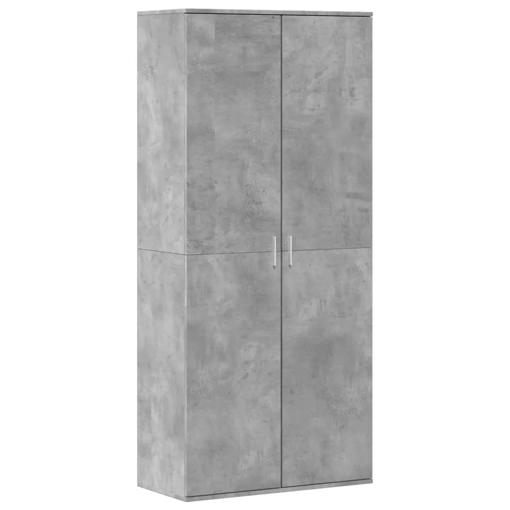 Shoe Cabinet Concrete Grey 80x39x178 cm Engineered Wood