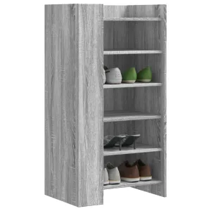 Shoe Cabinet Grey Sonoma 52x37.5x100 cm Engineered Wood