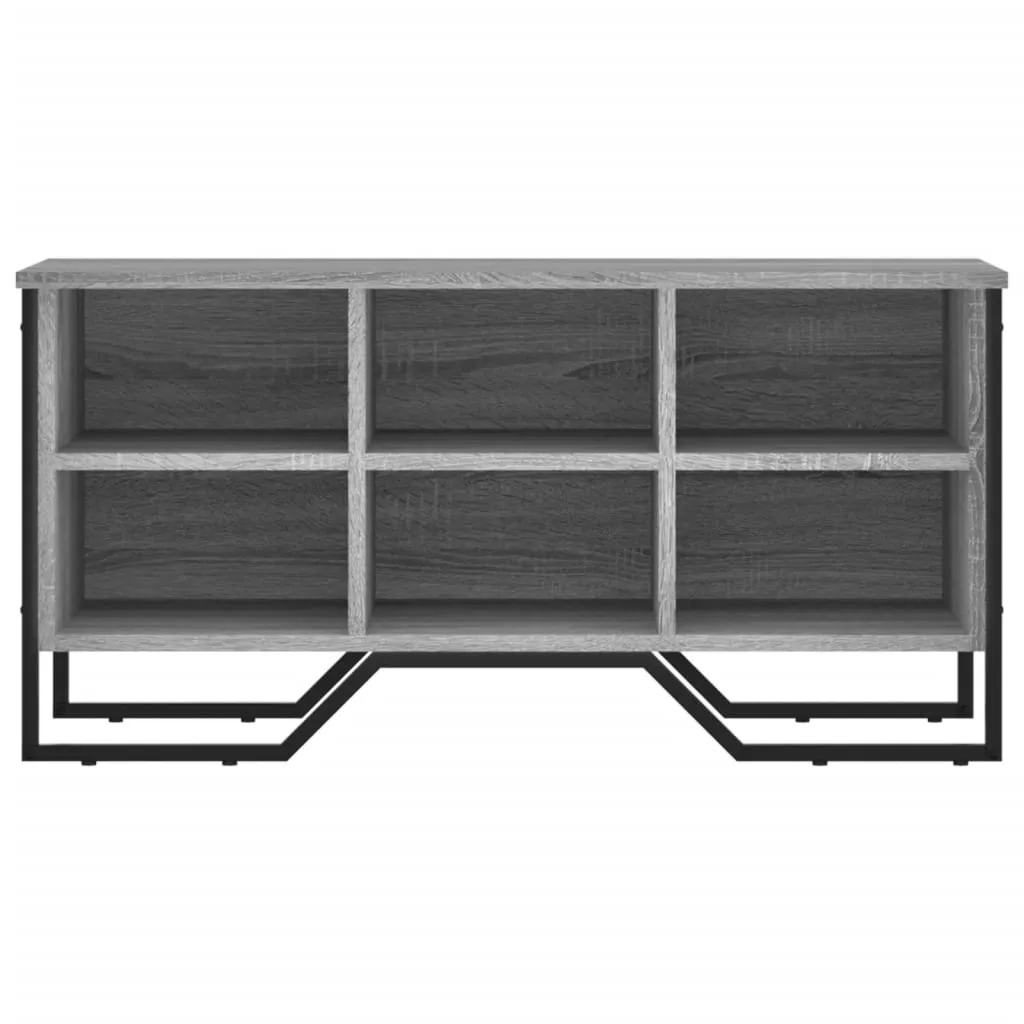 Shoe Cabinet Grey Sonoma 90x38x45.5 cm Engineered Wood