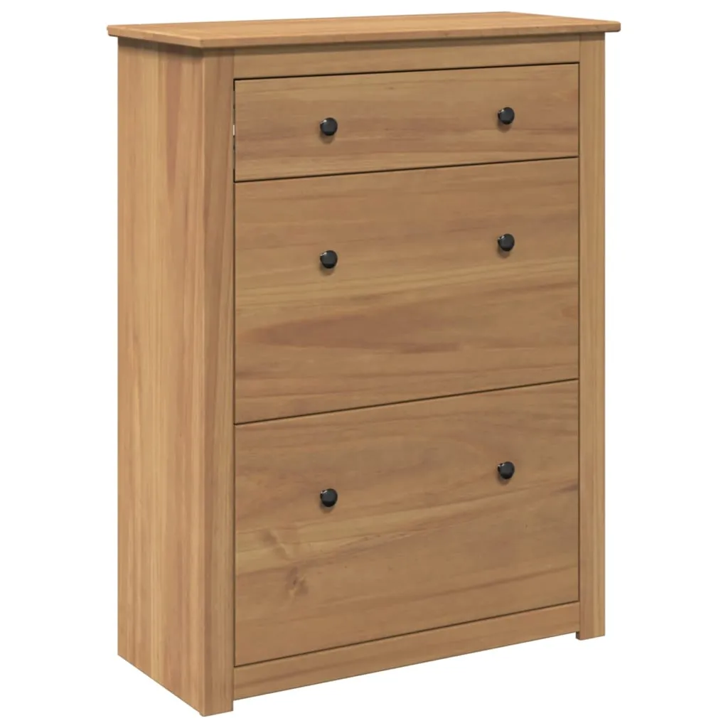 Shoe Cabinet Panama 80x35x105 cm Solid Wood Pine