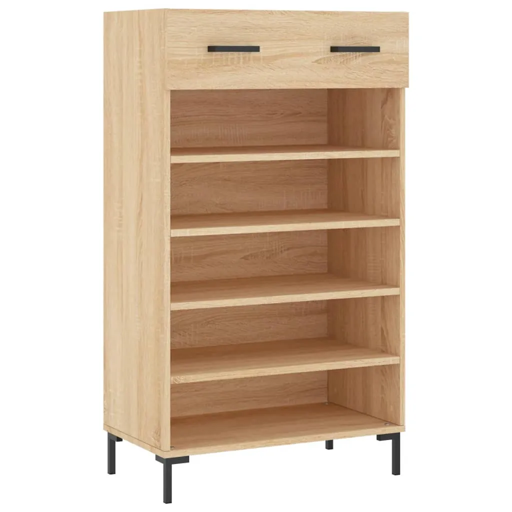 Shoe Cabinet Sonoma Oak 60x35x105 cm Engineered Wood