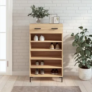 Shoe Cabinet Sonoma Oak 60x35x105 cm Engineered Wood