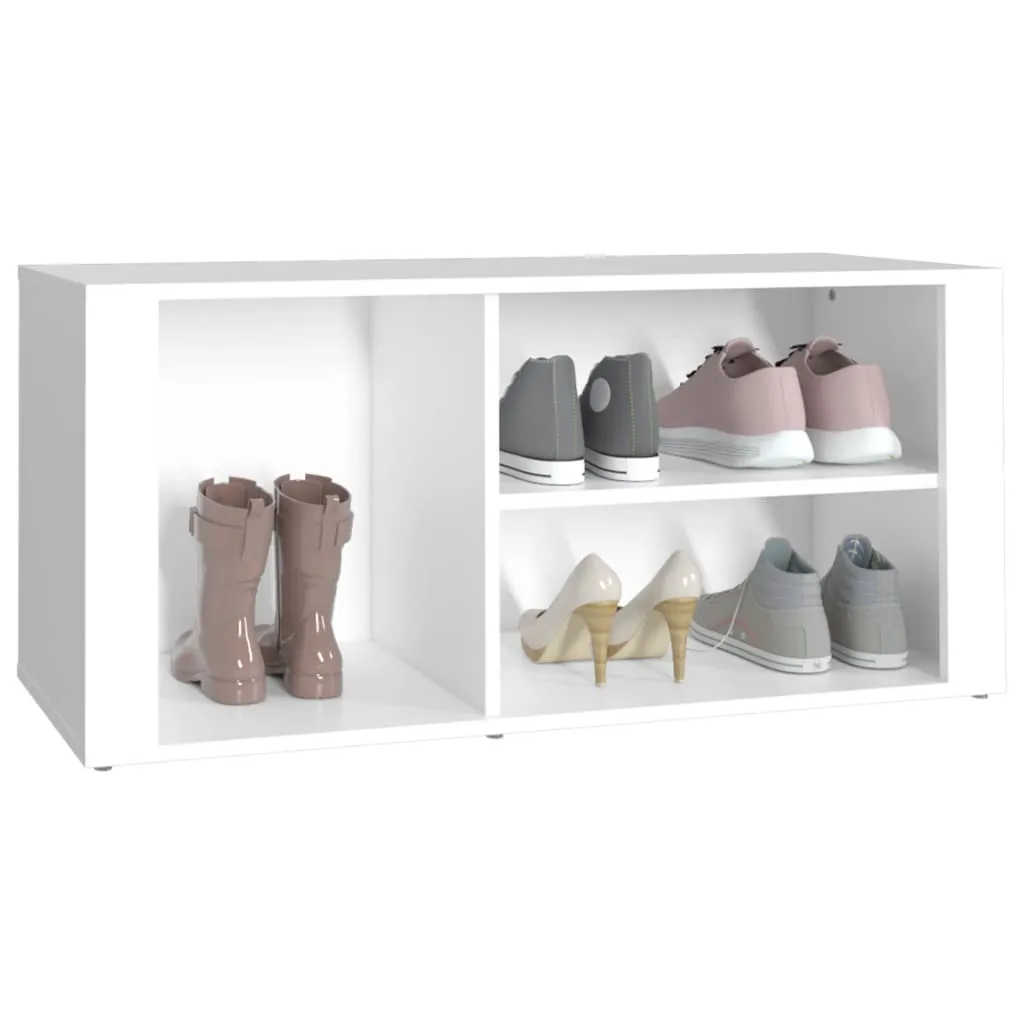 Shoe Cabinet White 100x35x45 cm Engineered Wood