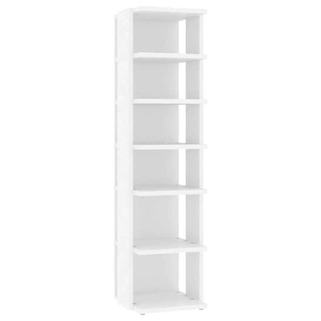 Shoe Cabinet White 27.5x27x102 cm Engineered Wood