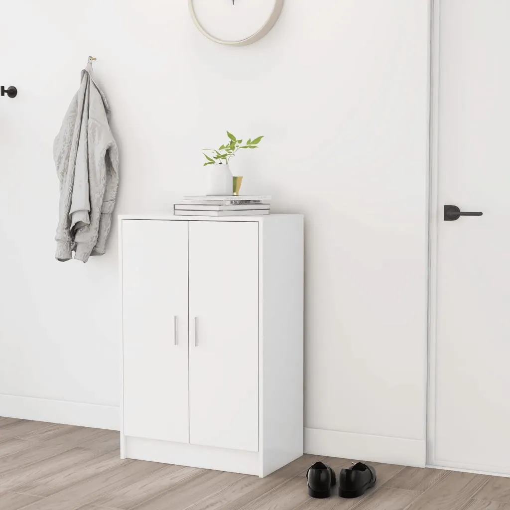 Shoe Cabinet White 60x35x92 cm Engineered Wood