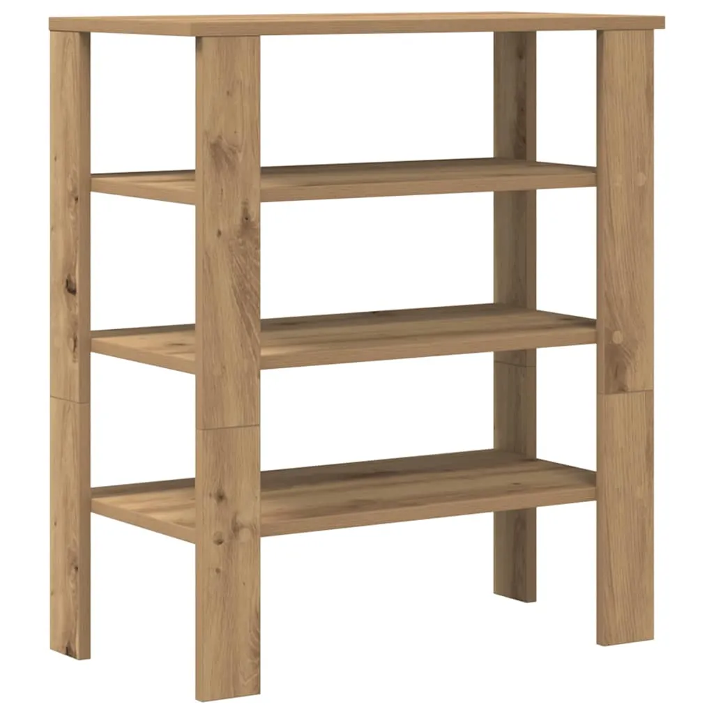 Shoe Rack Artisan Oak 61x32x70 cm Engineered Wood