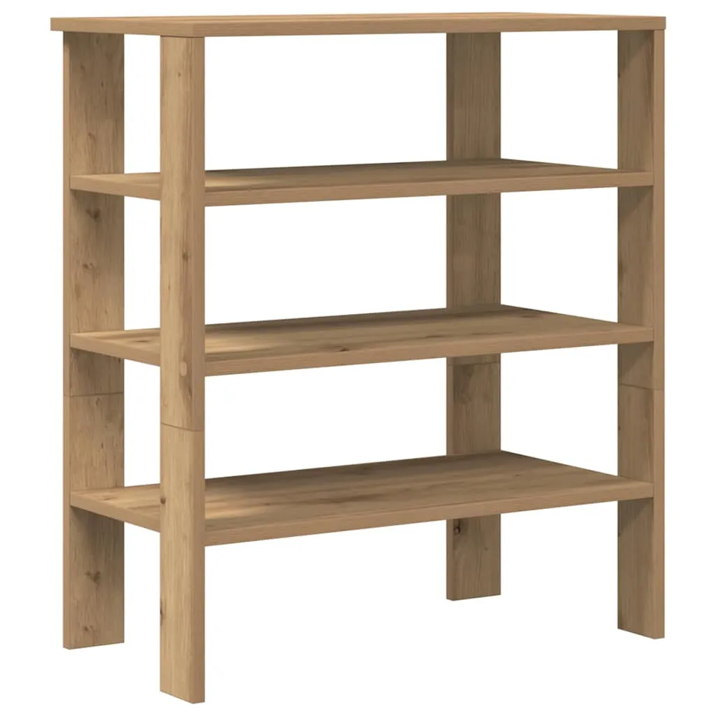 Shoe Rack Artisan Oak 61x32x70 cm Engineered Wood