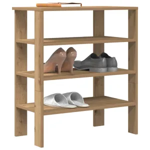 Shoe Rack Artisan Oak 61x32x70 cm Engineered Wood