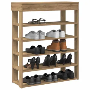 Shoe Rack Artisan Oak 80x30x98 cm Engineered Wood