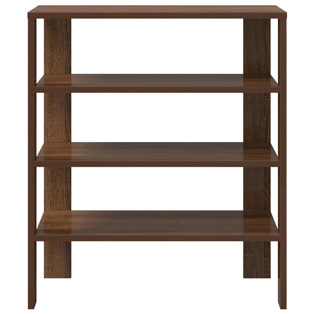 Shoe Rack Brown Oak 61x32x70 cm Engineered Wood