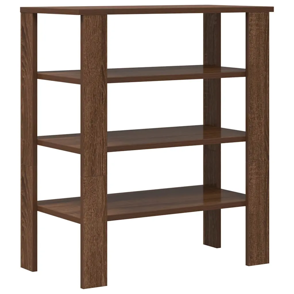 Shoe Rack Brown Oak 61x32x70 cm Engineered Wood