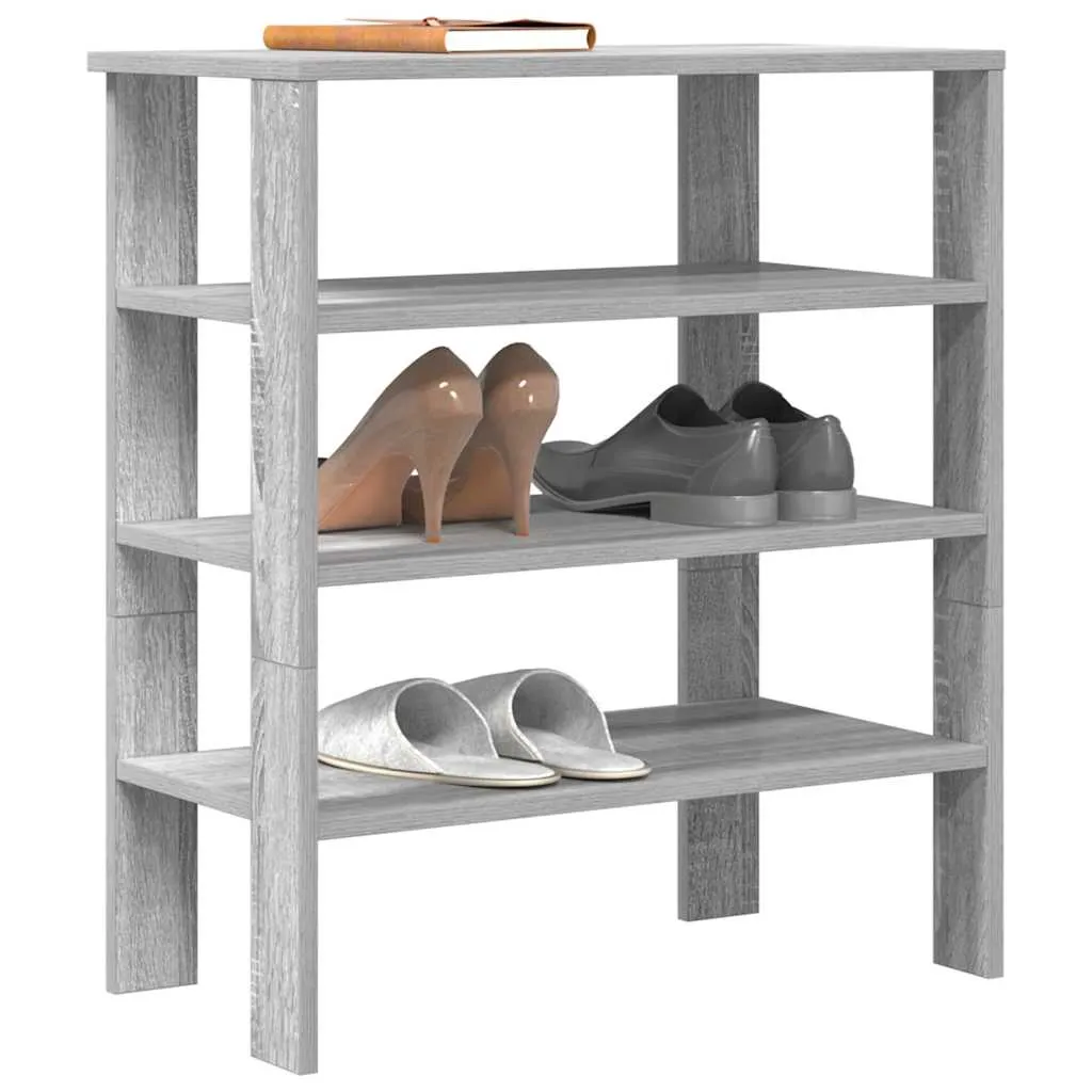 Shoe Rack Grey Sonoma 61x32x70 cm Engineered Wood