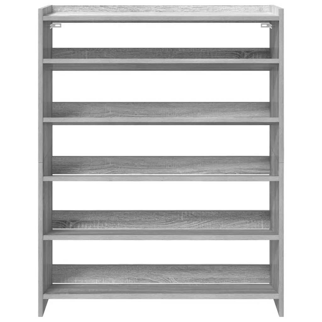 Shoe Rack Grey Sonoma 80x25x100 cm Engineered Wood