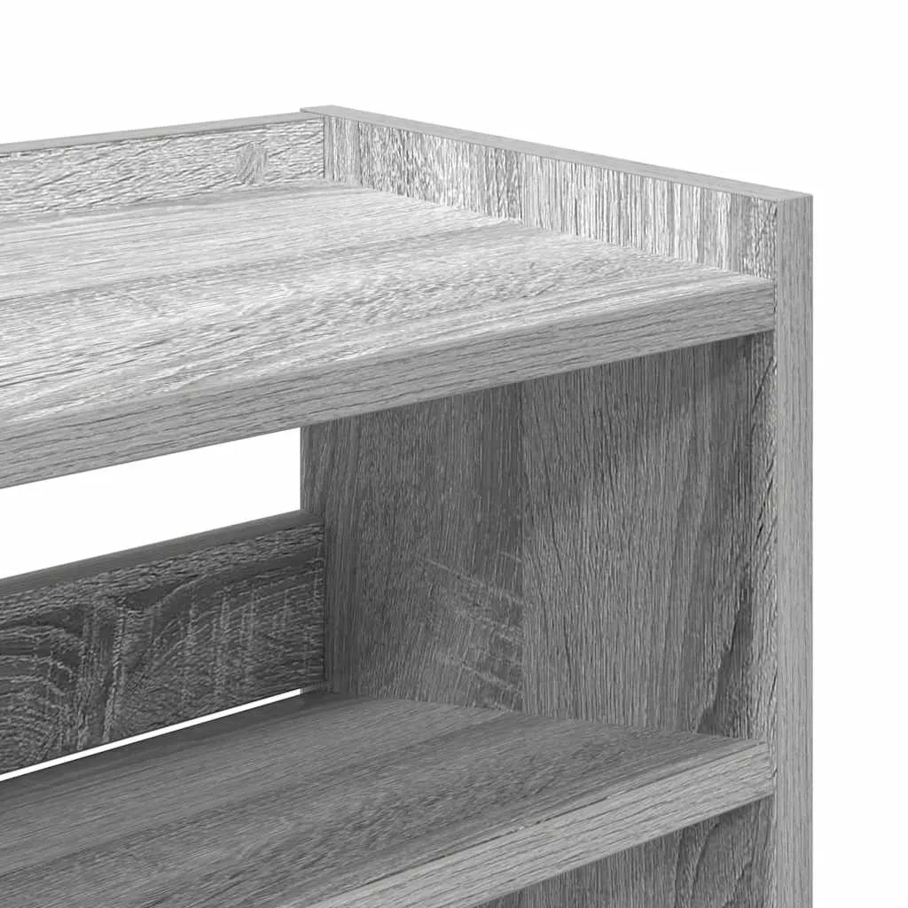 Shoe Rack Grey Sonoma 80x25x100 cm Engineered Wood