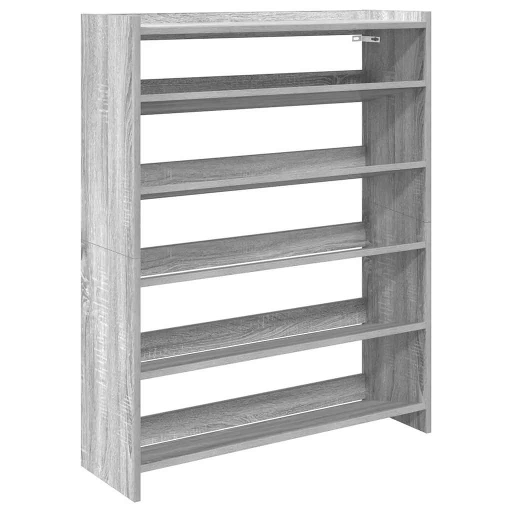 Shoe Rack Grey Sonoma 80x25x100 cm Engineered Wood