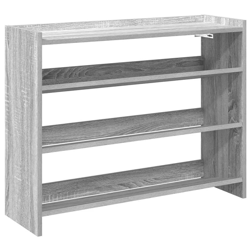 Shoe Rack Grey Sonoma 80x25x61.5 cm Engineered Wood