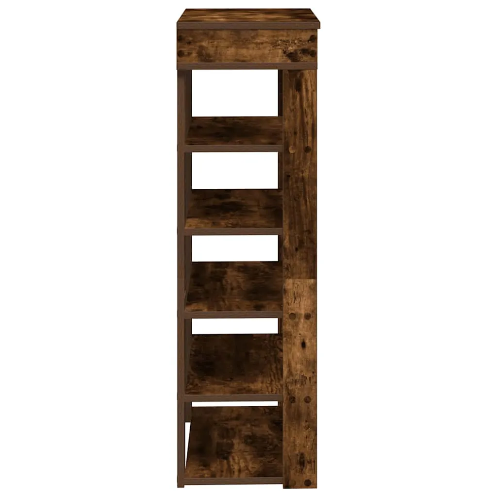 Shoe Rack Smoked Oak 60x30x98 cm Engineered Wood