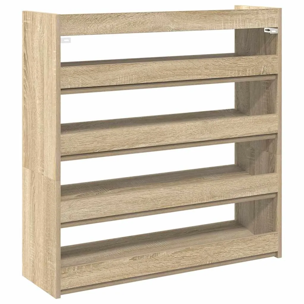 Shoe Rack Sonoma Oak 80x25x81 cm Engineered Wood