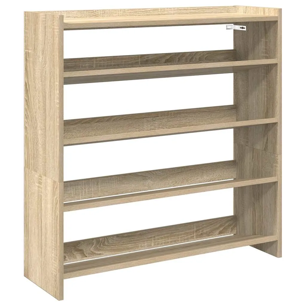 Shoe Rack Sonoma Oak 80x25x81 cm Engineered Wood