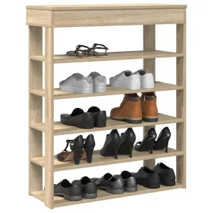 Shoe Rack Sonoma Oak 80x30x98 cm Engineered Wood