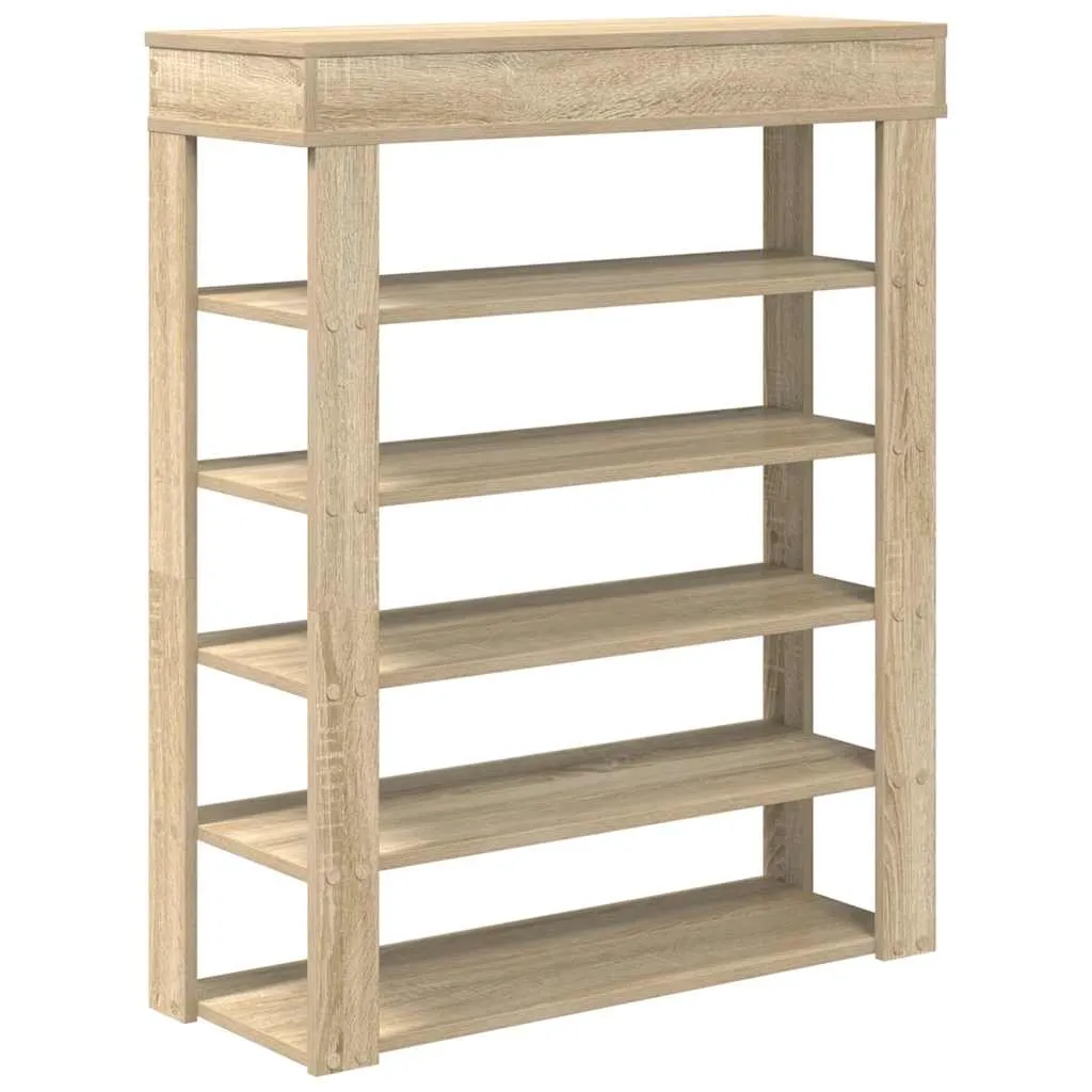 Shoe Rack Sonoma Oak 80x30x98 cm Engineered Wood