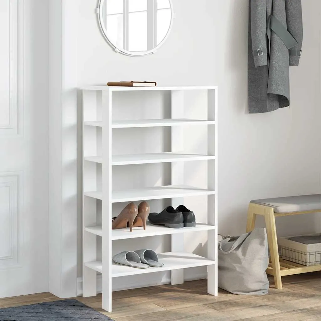 Shoe Rack White 61x32x105 cm Engineered Wood