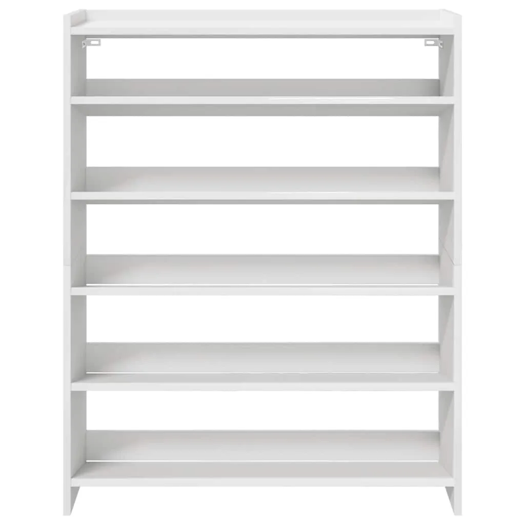 Shoe Rack White 80x25x100 cm Engineered Wood