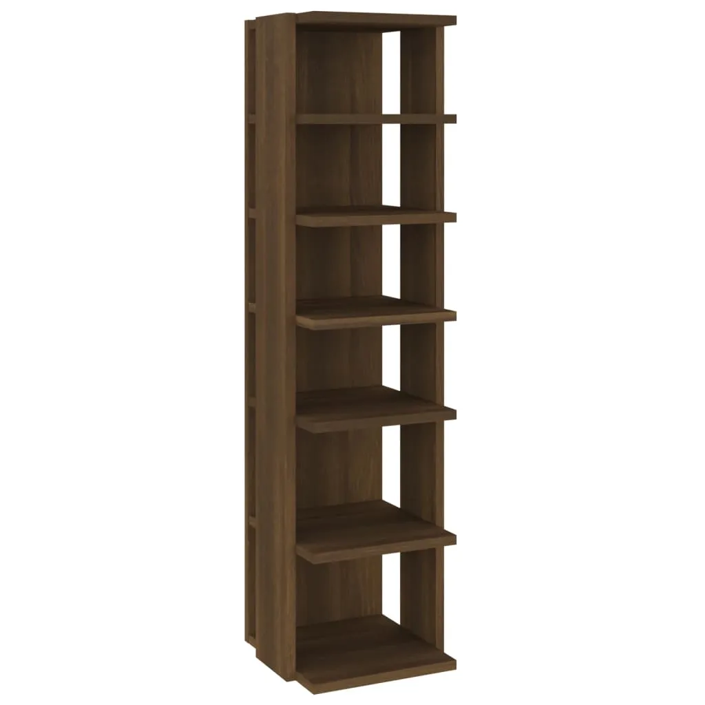 Shoe Racks 2 pcs Brown Oak 27.5x27x102 cm Engineered Wood