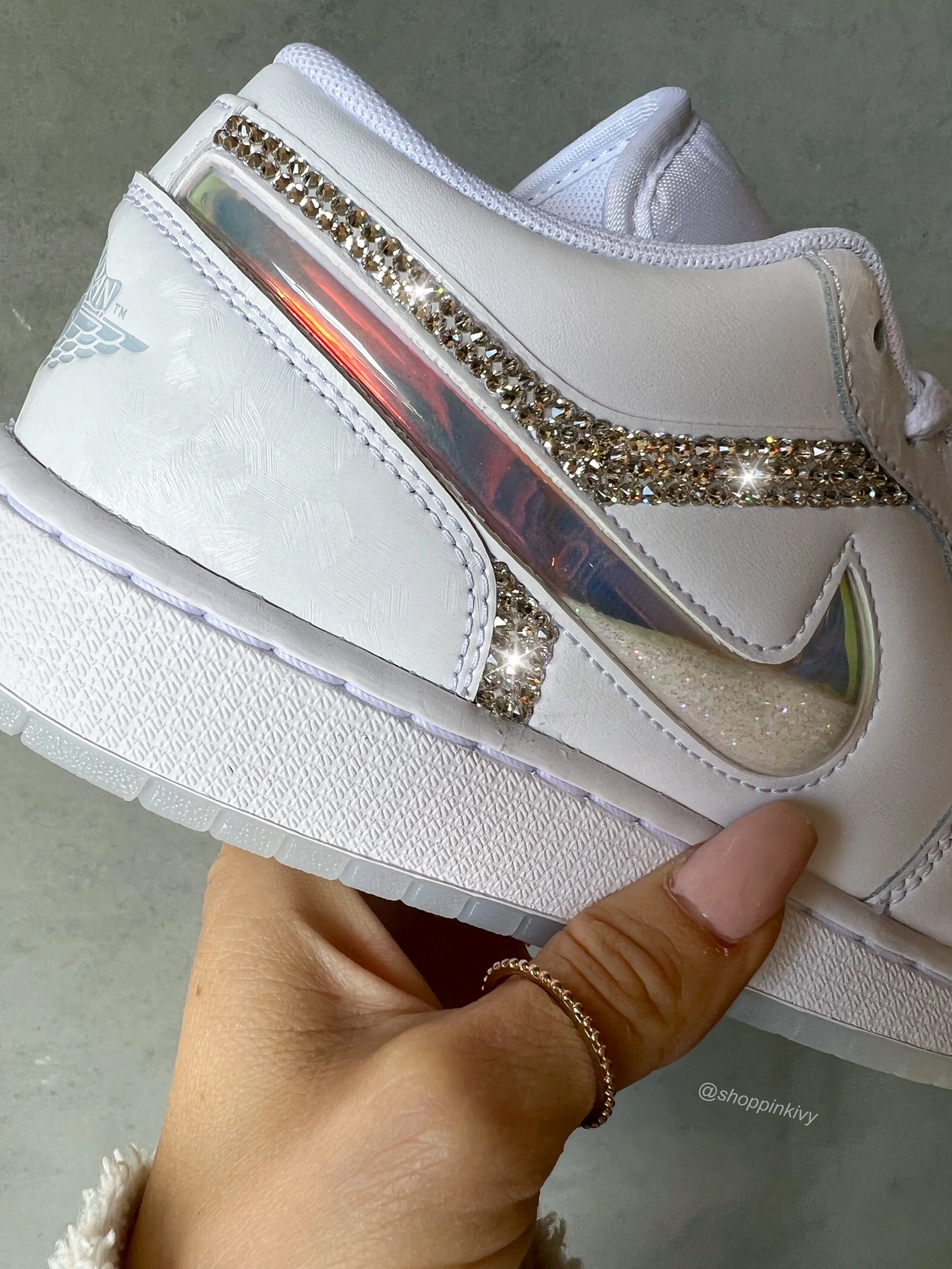 Special Edition Swarovski Women’s Air Jordan 1 Low Shoes