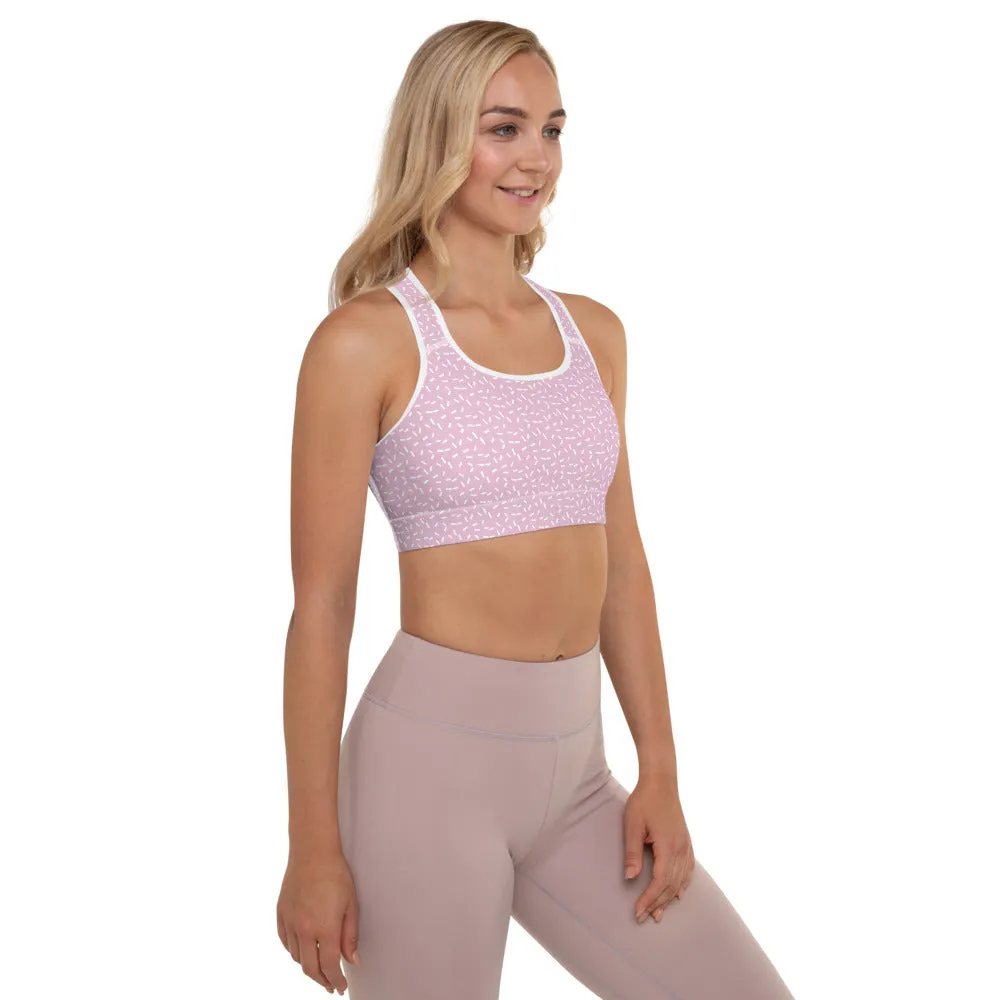 Sports Bra in Pink Speckle