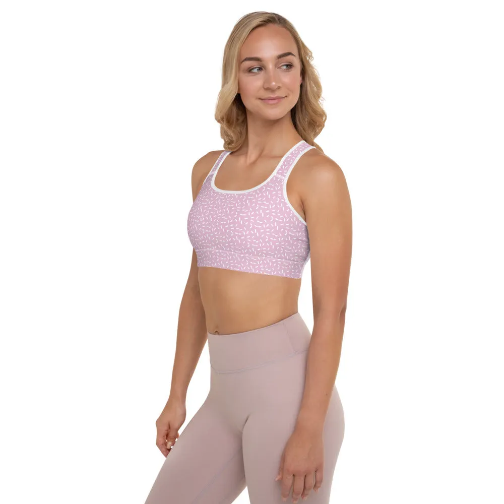 Sports Bra in Pink Speckle