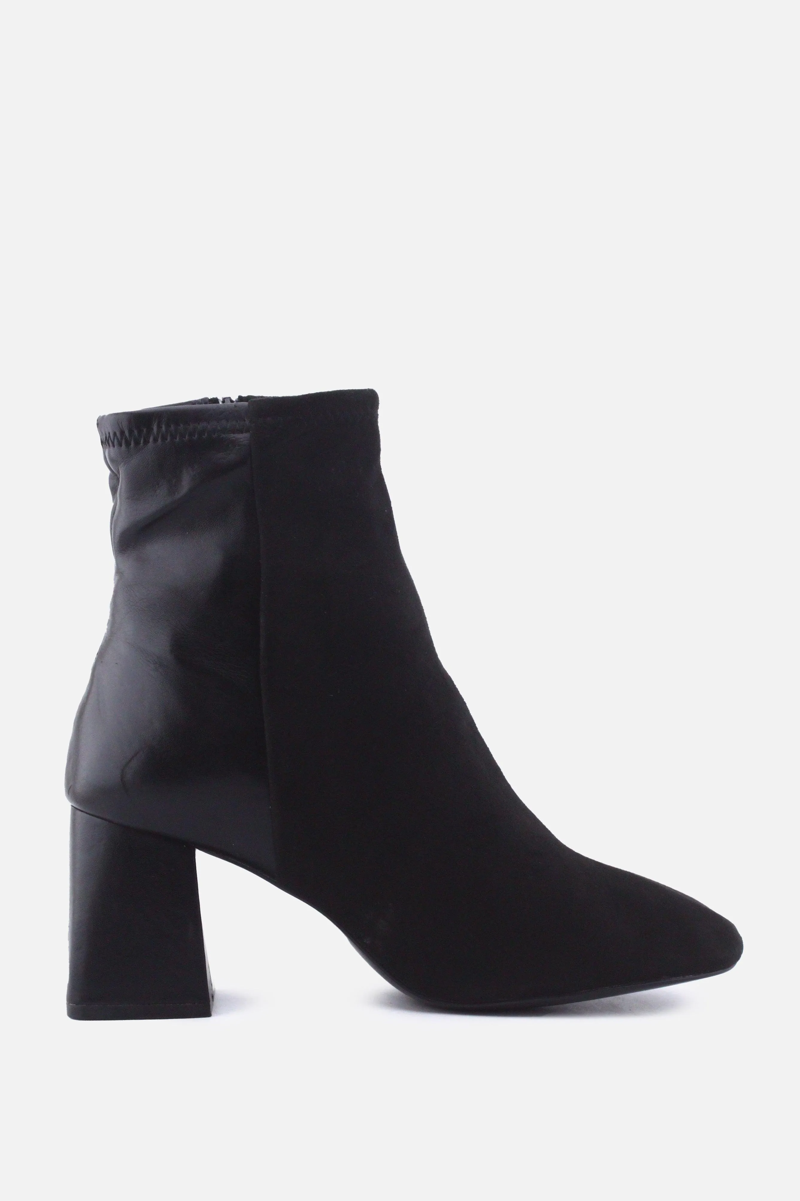 Stradivarius Zipper Block  Heels Sock Boots | Textile