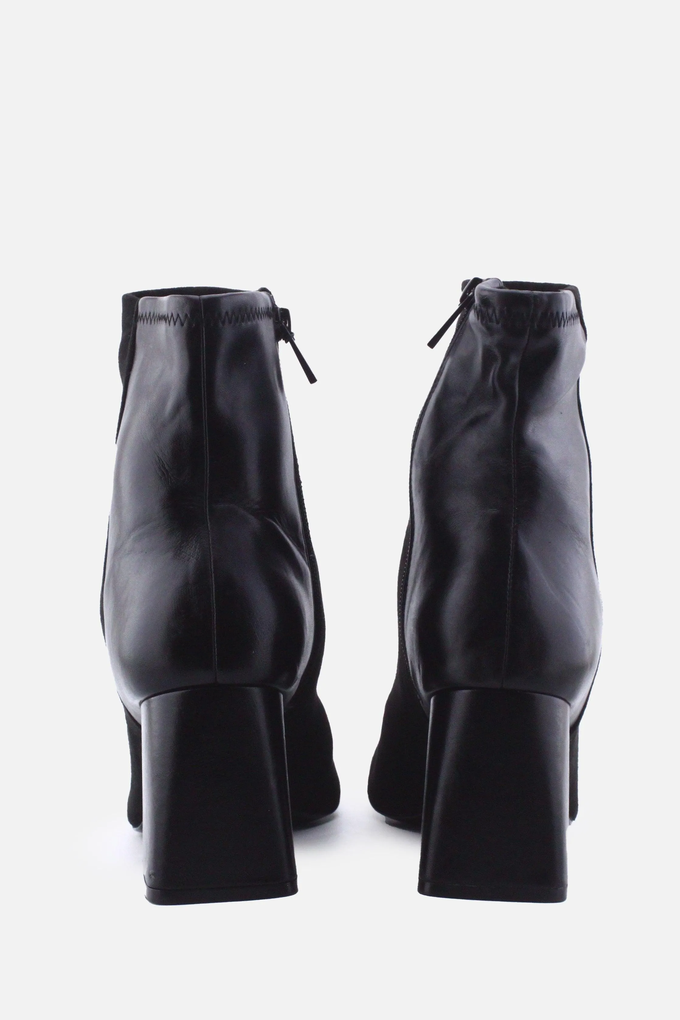 Stradivarius Zipper Block  Heels Sock Boots | Textile