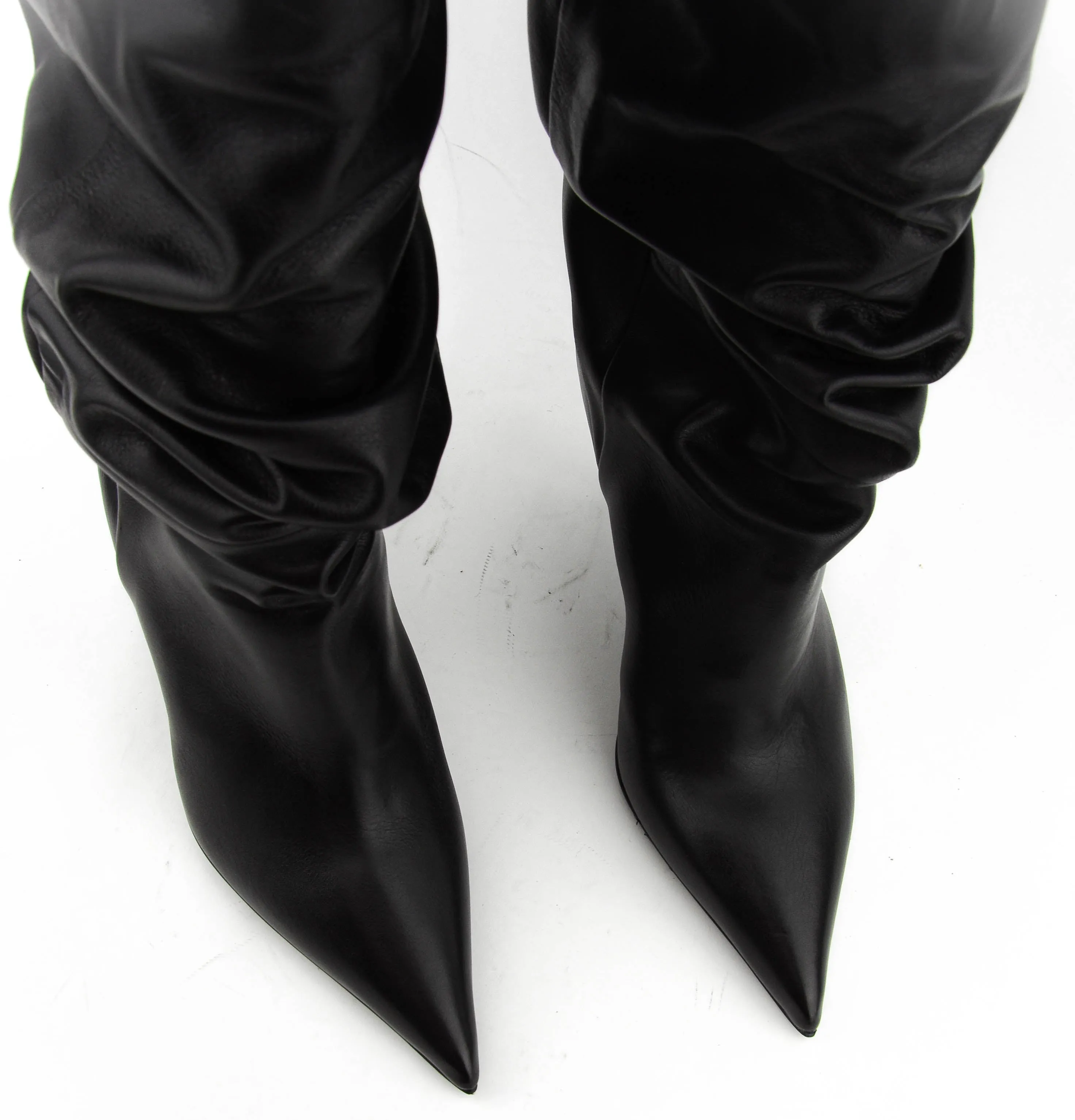 STRATEGIA SLOUCHY OVERKNEE BOOTS BLACK