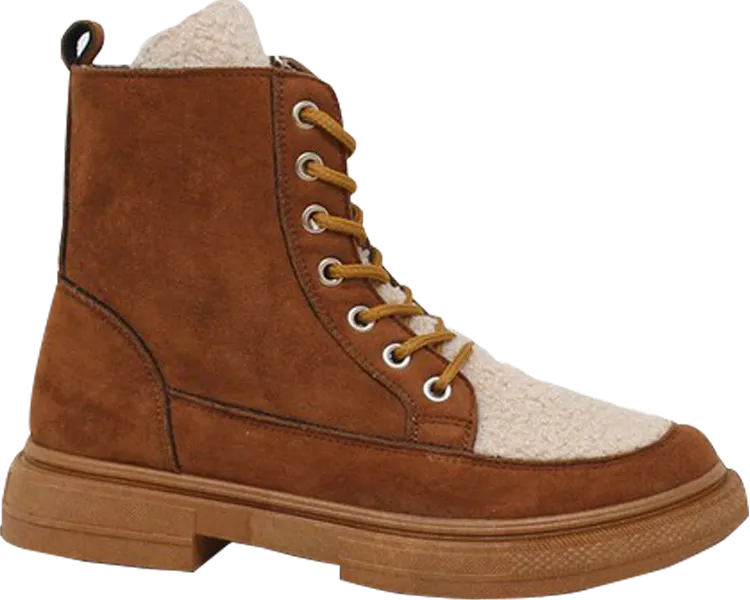 Suede Combat Boots