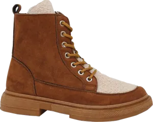 Suede Combat Boots