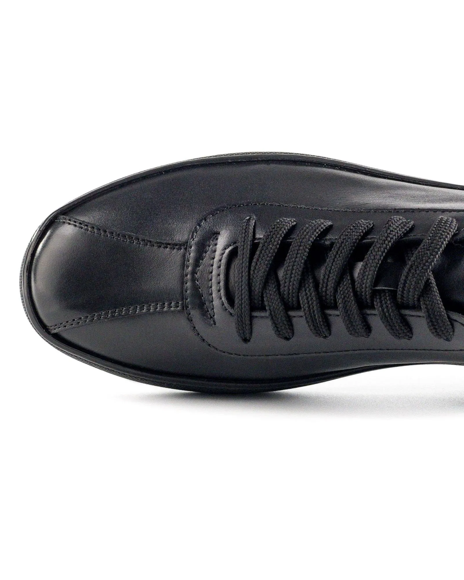 T-Scrambler Black Genuine Leather Men's Sports Sneaker