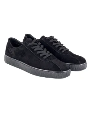 T-Scrambler Black Genuine Suede Leather Men's Sports Sneaker