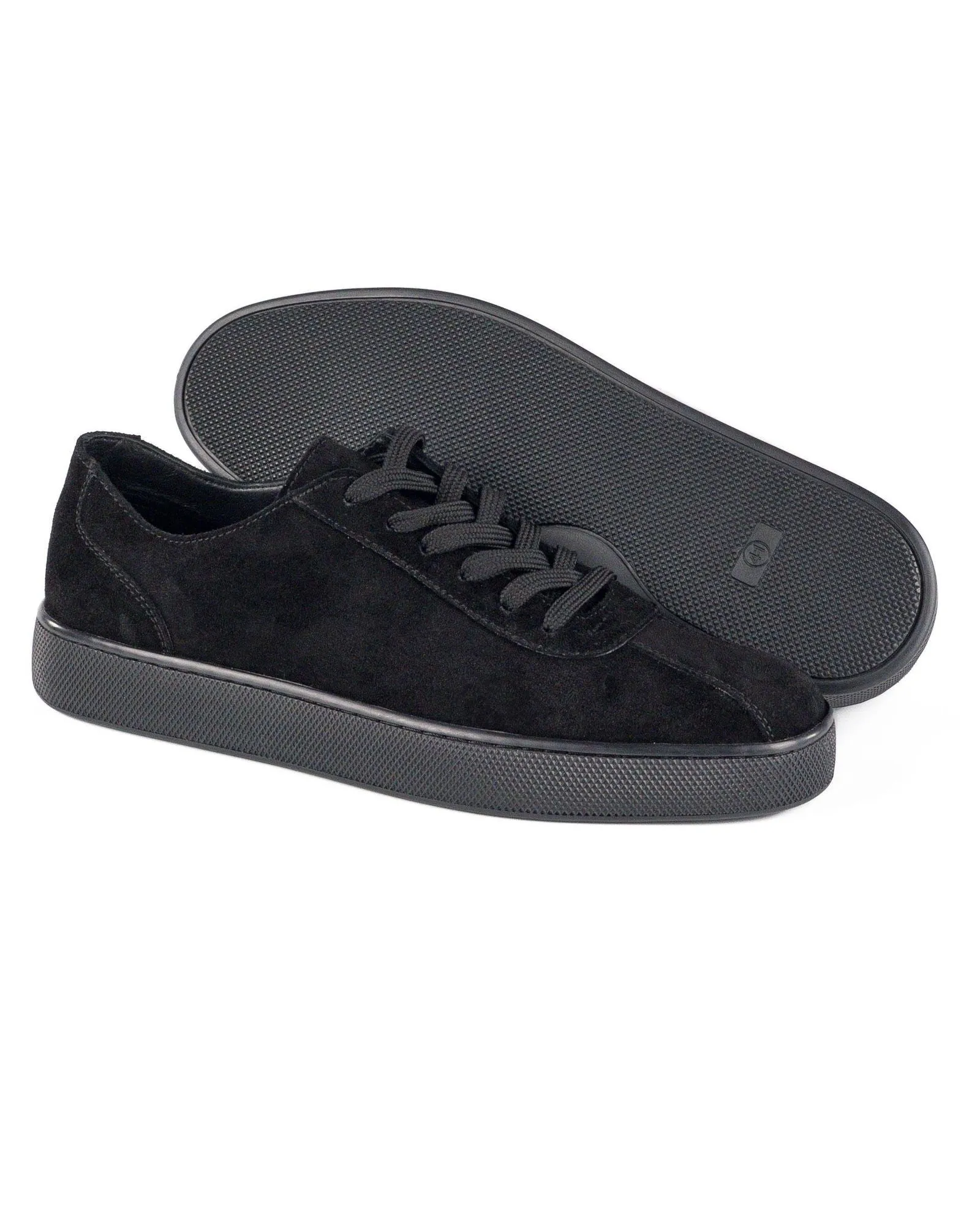 T-Scrambler Black Genuine Suede Leather Men's Sports Sneaker