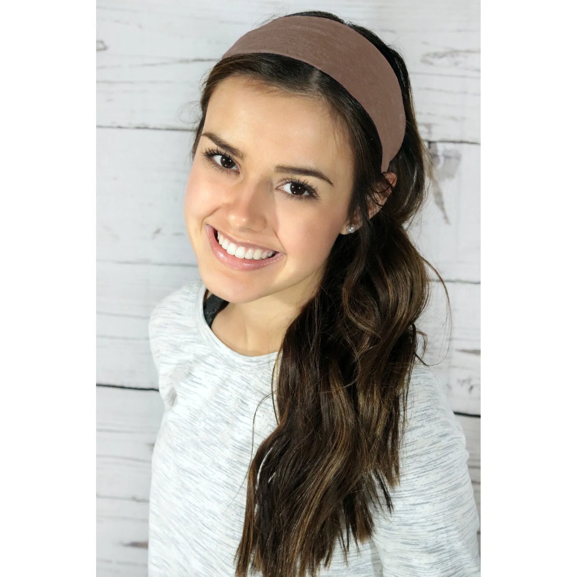 Tan Cotton Headbands - 12 Pack