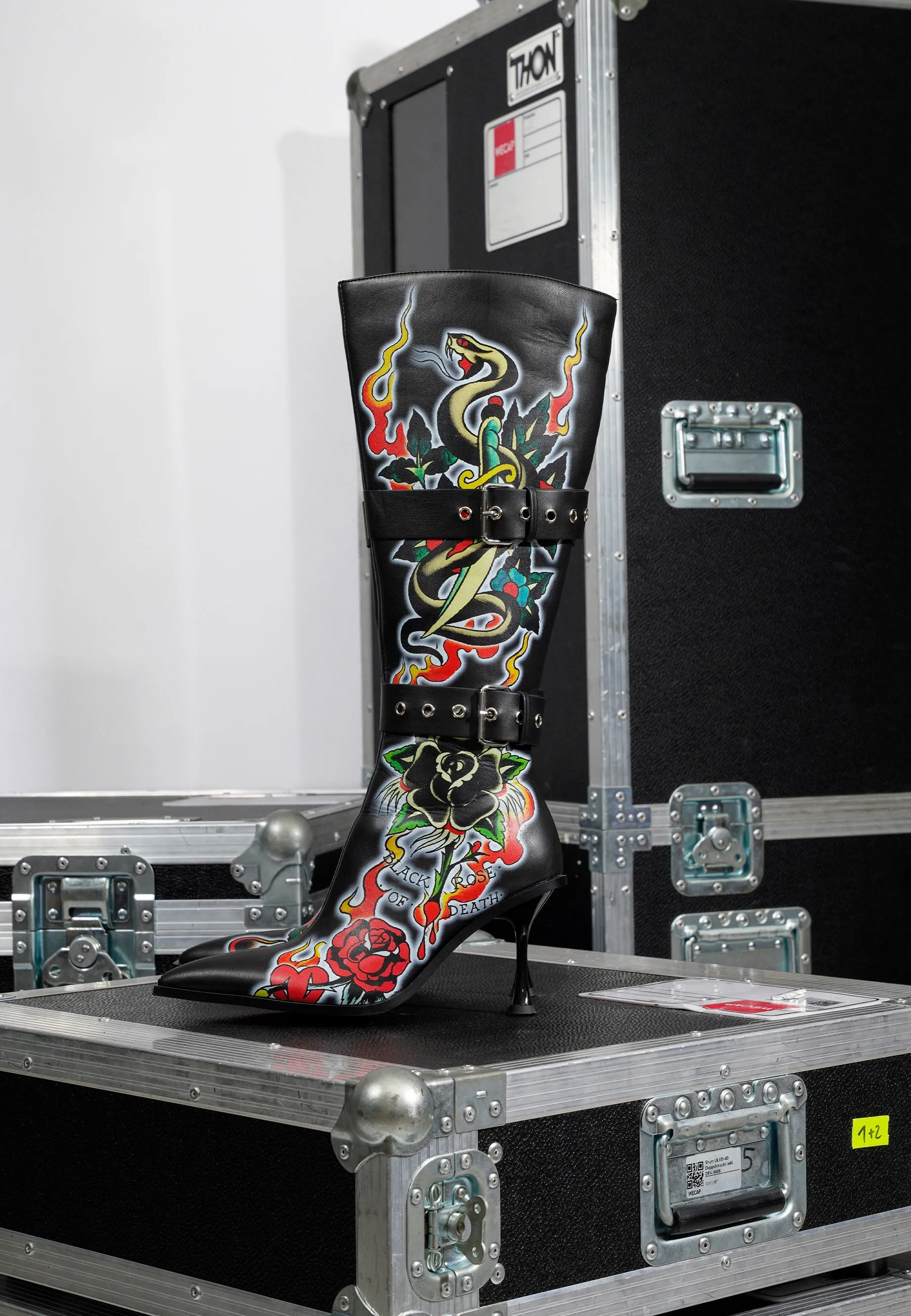 Tattoo Belt Boot - Black