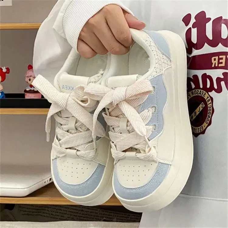 TAVIMART  -  Kawaii Women Vulcanize Shoes Spring Summer 2024 Platform Sneakers Tennis Female Flats Casual Cute Skateboard Footwear