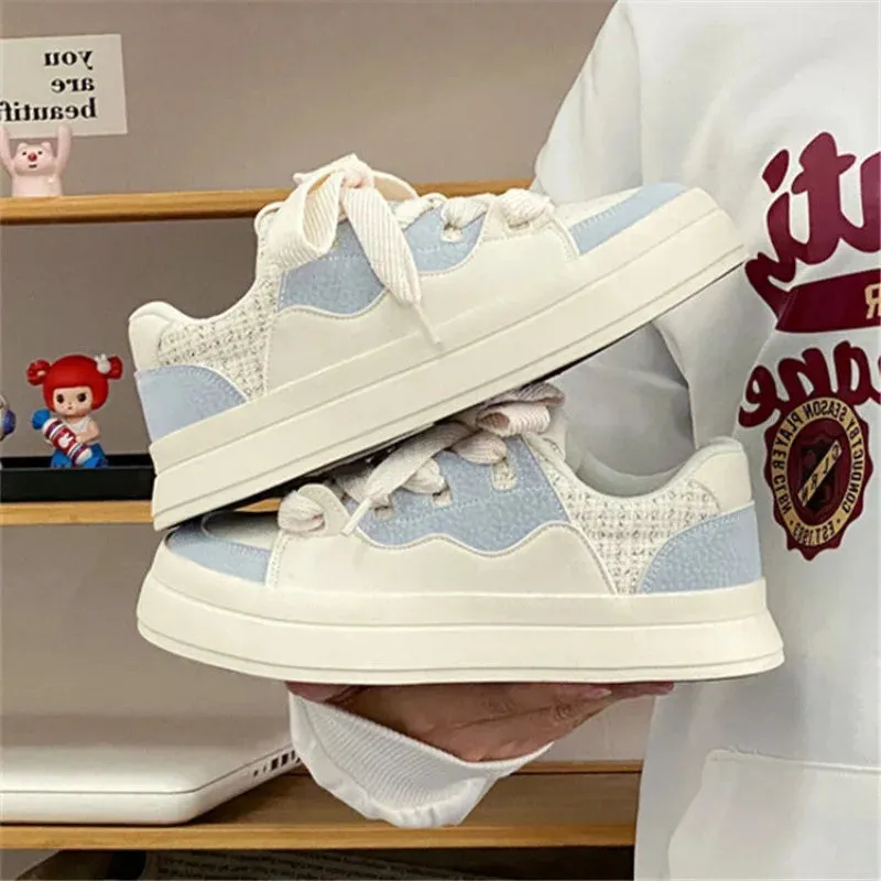 TAVIMART  -  Kawaii Women Vulcanize Shoes Spring Summer 2024 Platform Sneakers Tennis Female Flats Casual Cute Skateboard Footwear