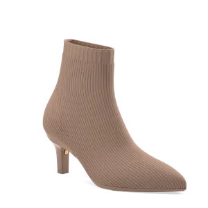 The Bootie - Latte Knit   Stiletto Heel Kit 3 Latte